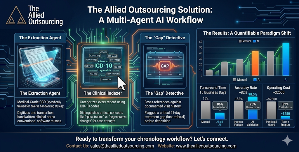 The Allied Outsourcing Solution in Multi Agent AI workflow to Personal Injury Law firms